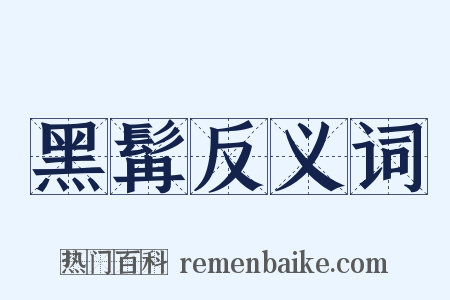 黑髯反义词是什么意思的图片
